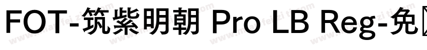 FOT-筑紫明朝 Pro LB Reg字体转换